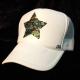 Star Camouflage Swarovski Cap white