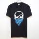 Skull Hibiscus bandana T-shirt black