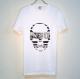 Skull news paper T-shirt white
