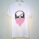 Skull pink camouflage bandana white