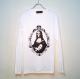 Frame Skull Mona Lisa Swarovski Long T-shirt White