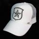 Rock star emblem Swarovski cap White