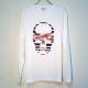 Skull camouflage red �� black Long T-shirt White