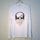 Skull bandana dollar Long T-shirt White