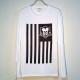 US Skull mouse Swarovski Long T-shirt White