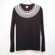 Samoa pattern Swarovski Long T-shirt Black