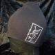 Square parody crash Swarovski knit cap black