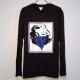 Marilyn bandana Swarovski Long T-shirt black �� blue