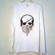 Skull Bandana Zebra Long T-shirt White