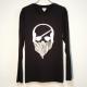 Skull Bandana Zebra Long T-shirt Black