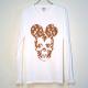 Skull mouse Rivas Monogram Long T-shirt White