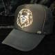 Skull Lion Swarovski cap Black��Gold