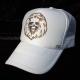 Skull Lion Swarovski cap White��Gold