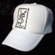 Square parody crash Swarovski cap white