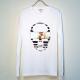 Skull Tattoo Girl NO.�� Long T-shirt White