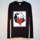 Marilyn bandana Swarovski Long T-shirt black ��Red