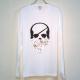 Skull bandana Trump Pattern Long T-shirt White