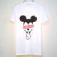 Secret mouse Swarovski T-shirt white �� red