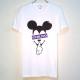 Secret mouse Swarovski T-shirt white ��blue