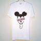 Secret mouse Swarovski T-shirt White & leopard Pink