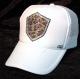 Leopard emblem Swarovski cap White