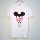 Secret mouse Swarovski T-shirt White & Paisley Red