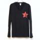 Stars Skull Swarovski LongT-shirt Black��Red