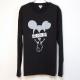 Secret mouse Cross Swarovski Long T-shirt Black