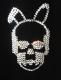 Skull Bunny Swarovski Polo shirt��Black��