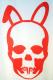 Skull Bunny T-shirt white��Red