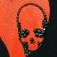 Skull Heart Swarovski polo shirt black�� red