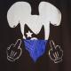 Gangster mouse Swarovski T-shirt Black��Blue