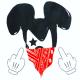 Gangster mouse Swarovski T-shirt White��Red