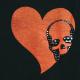 Swarovski Skull Heart T-shirt��Black��Red
