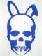 Skull Bunny T-shirt white��Blue