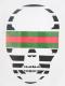 Skull Green Red Line T-shirt white