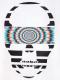 Skull psychedelic Long T-shirt white