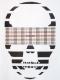 Skull checked pattern Long T-shirt white