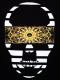 Skull yellow black pattern Long T-shirt Black