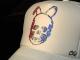 Skull Bunny Swarovski cap��white��France color