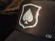 Spade emblem Swarovski black cap