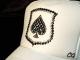 Spade emblem Swarovski white cap
