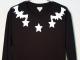 Star bat Long T-shirt black