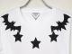 Star bat Long T-shirt white