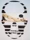 Skull Tattoo Girl NO.2 Long T-shirt white