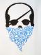 Skull Hibiscus bandana T-shirt  white