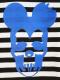 Skull Mouse Border T-shirt Blue