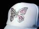 Butterfly Swarovski cap White