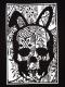 Skull Bunny ethnic T-shirt Black