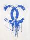 Parody Melting T-shirt white��Blue